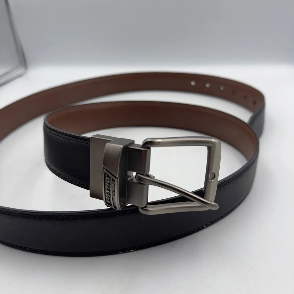 Dickies Belt Black Brown Reversible Leather 50-52 Big Tall Workwear Gorpcore